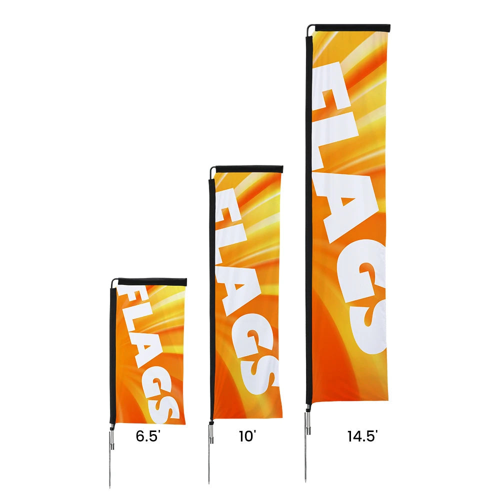 Rectangle Event Flags Premium Rectangle Outdoor Flags – Experience Exhibits