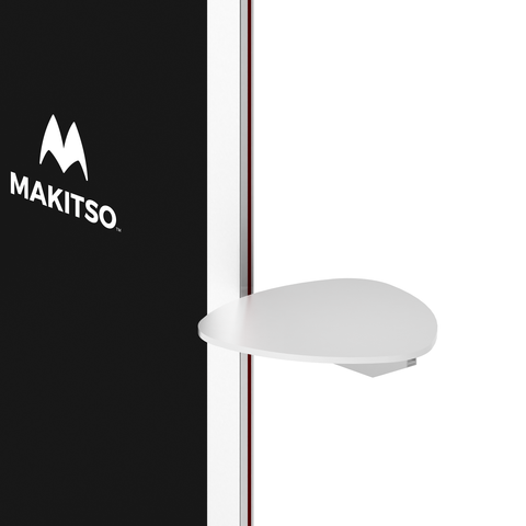 Makitso Blade Digital Signage Kiosk with triangular shelf