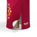 WaveLine® XL Blimp Circular Tower Stand Alone Display or Island Exhibits storage area